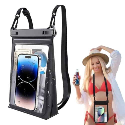ZORBES® 8.2'' Large Waterproof Phone Bag IPX8 Diving Phone Bag Transparent TPU Screen Touch Phone Holder for Photography Beach Phone Sling Bag Accessories Bag with Removable Shoulder Strap ZORBES® 8.2'' Large Waterproof Phone Bag IPX8 Diving Phone Bag Transparent TPU Screen Touch Phone Holder for Photography Beach Phone Sling Bag Accessories Bag with Removable Shoulder Strap